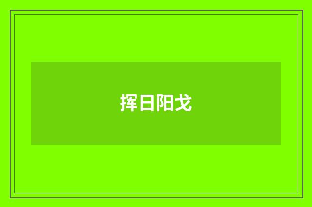 挥日阳戈