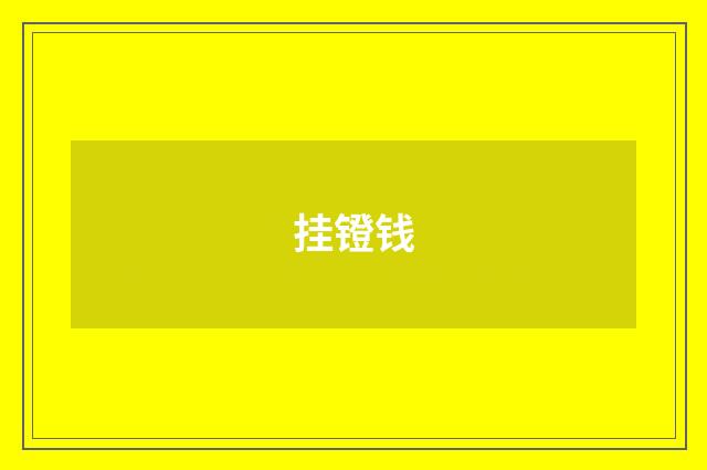 挂镫钱