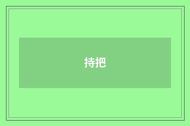持把