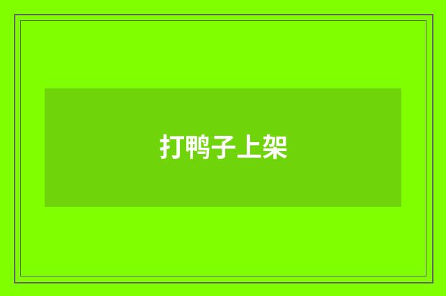 打鸭子上架