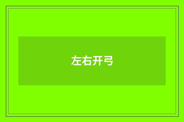 左右开弓