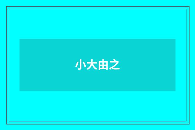 小大由之