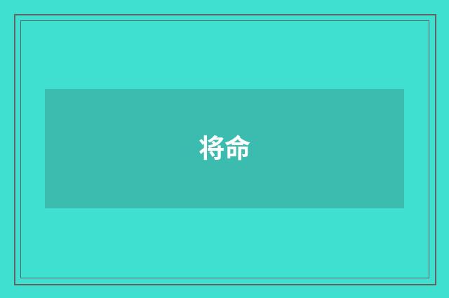 将命