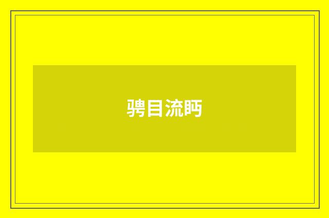 骋目流眄