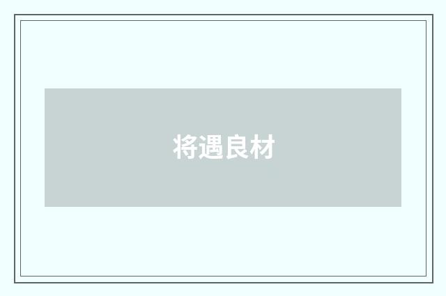 将遇良材