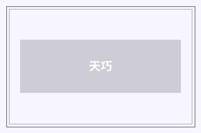 天巧