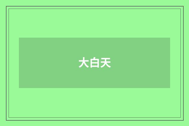 大白天