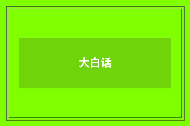 大白话