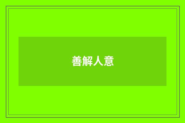 善解人意