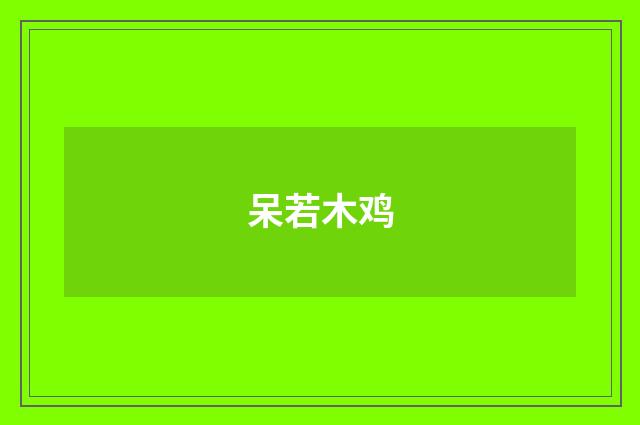 呆若木鸡