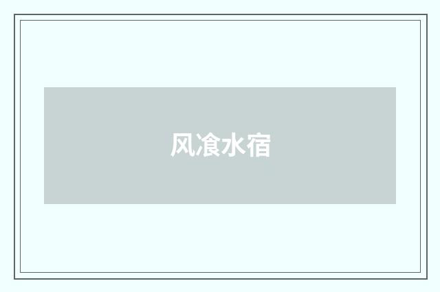 风飡水宿