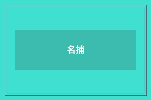 名捕