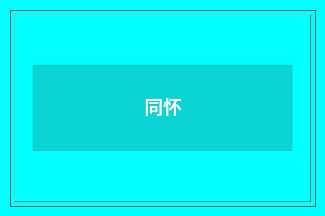 同怀