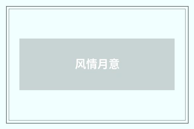 风情月意