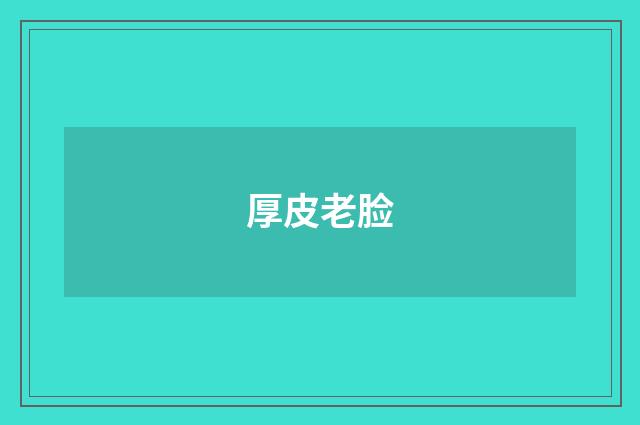 厚皮老脸