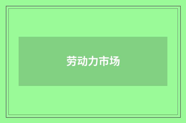 劳动力市场