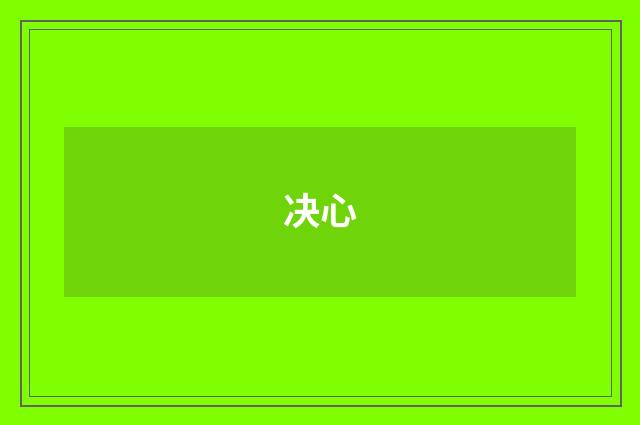 决心