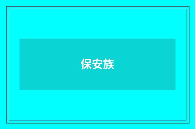 保安族