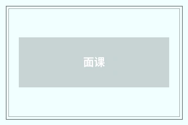 面课