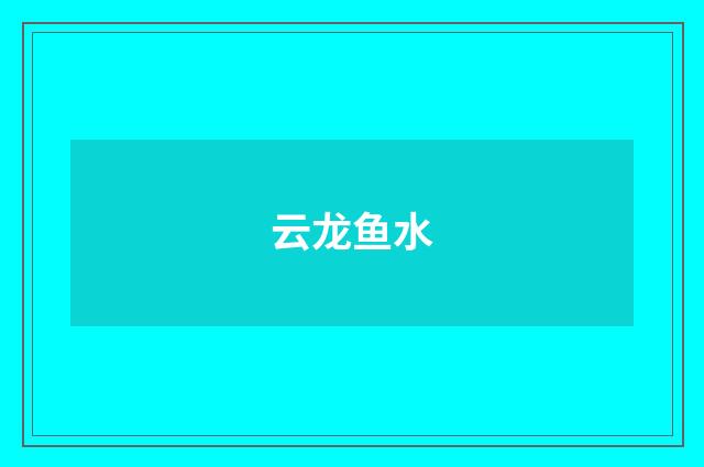 云龙鱼水
