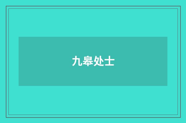 九皋处士