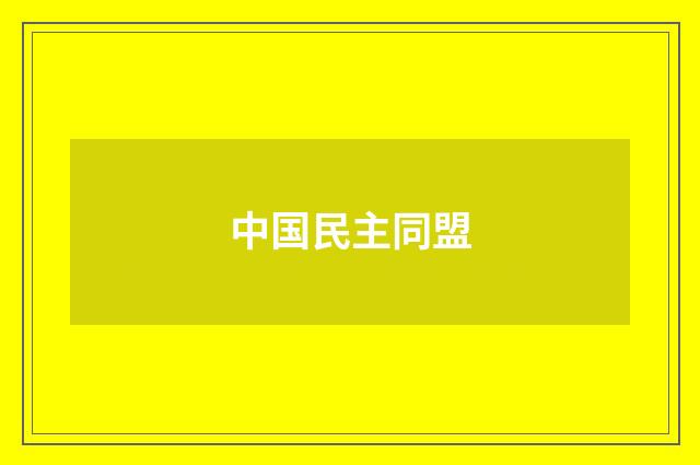 中国民主同盟