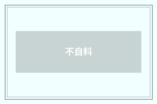 不自料