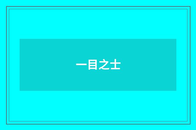 一目之士