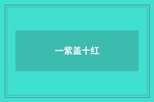 一紫盖十红