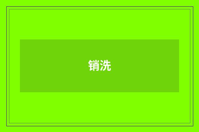 销洗