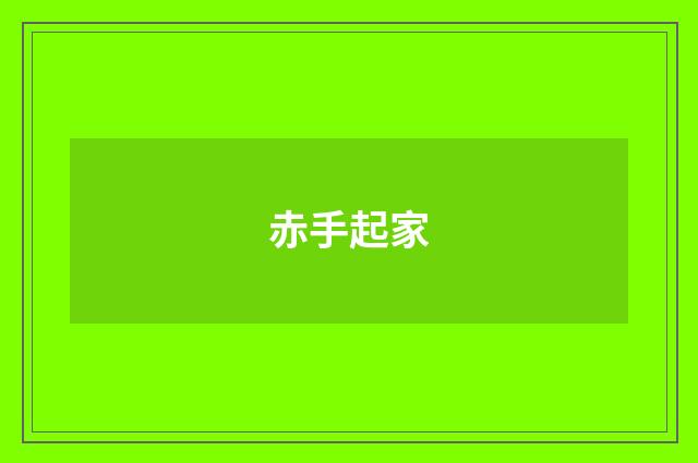 赤手起家