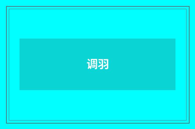 调羽