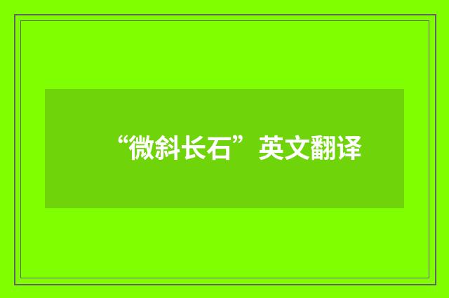 “微斜长石”英文翻译