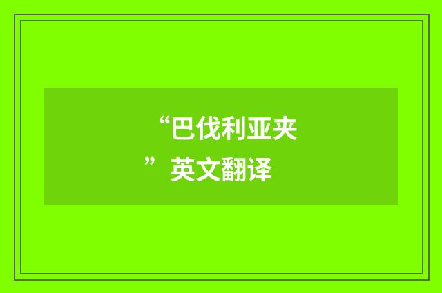“巴伐利亚夹”英文翻译