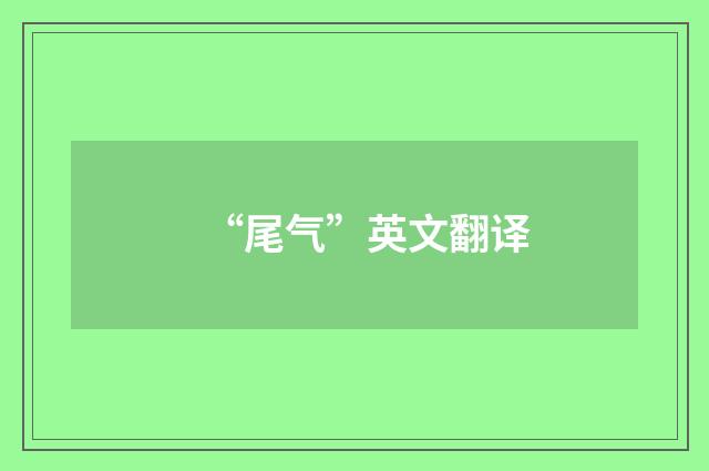 “尾气”英文翻译