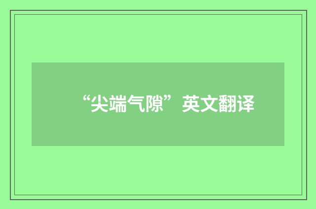 “尖端气隙”英文翻译