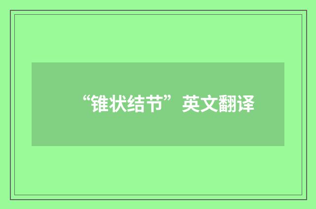 “锥状结节”英文翻译