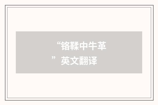 “铬鞣中牛革”英文翻译