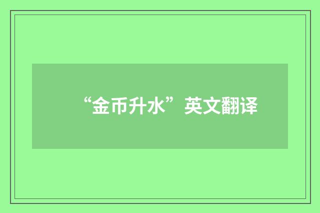 “金币升水”英文翻译