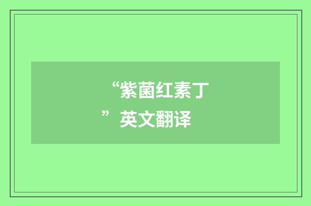 “紫菌红素丁”英文翻译