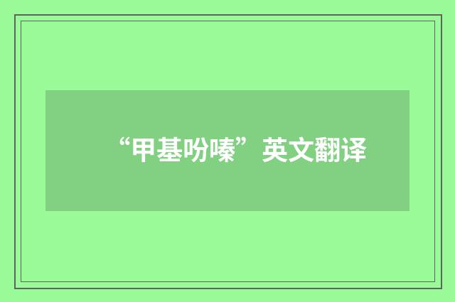 “甲基吩嗪”英文翻译