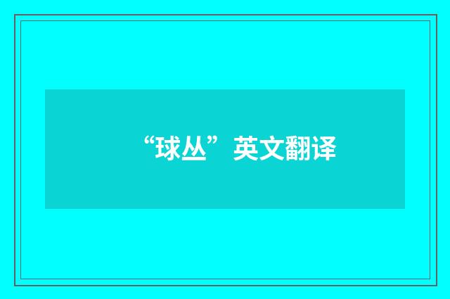 “球丛”英文翻译