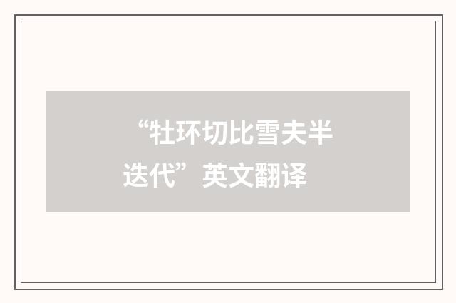 “牡环切比雪夫半迭代”英文翻译