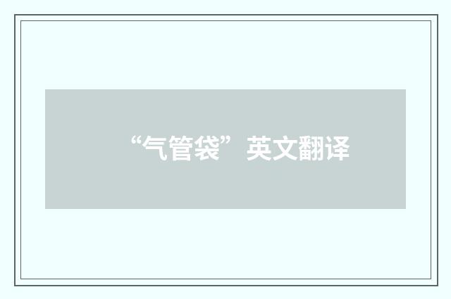 “气管袋”英文翻译