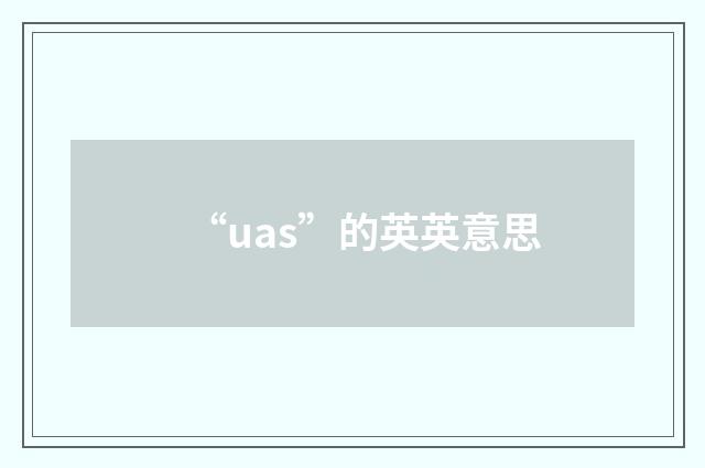 “uas”的英英意思