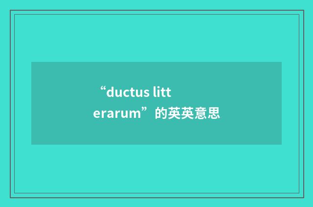 “ductus litterarum”的英英意思