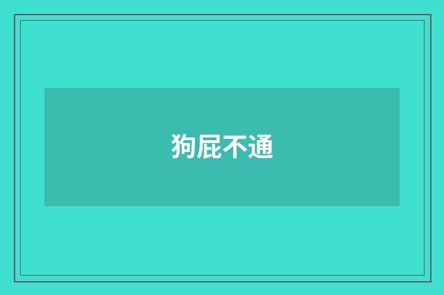 狗屁不通
