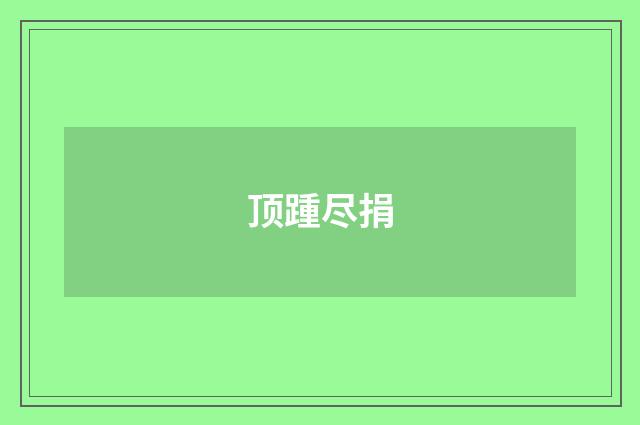 顶踵尽捐