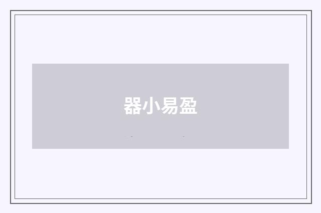 器小易盈