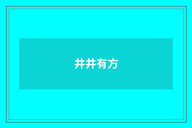 井井有方